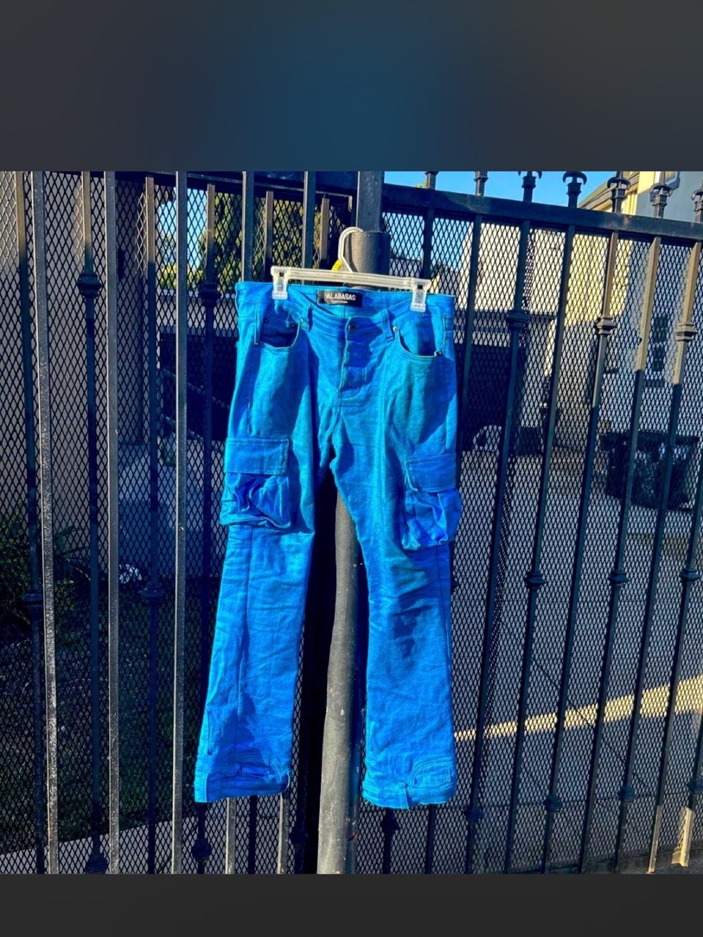 Valabasas electric blue cargo pants